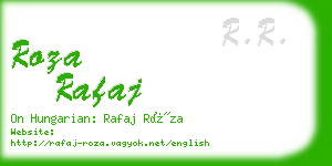 roza rafaj business card